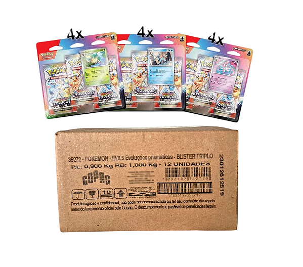 Pokémon - Case Triple Packs Evol. Prismaticas