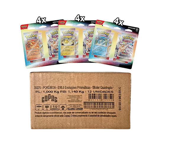 Pokémon - Case Quad Packs Evol. Prismaticas