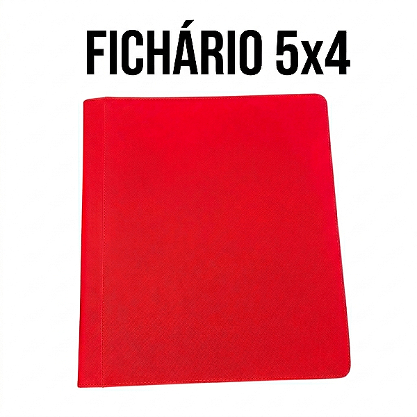 Fichário com Zíper para cartas 1280 slots 5x4 - Pokémon, Magic e Yu-Gi-Oh- Vermelho