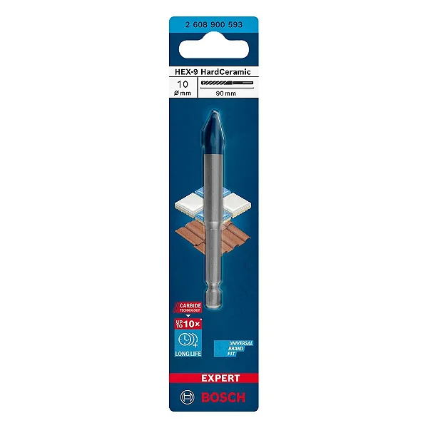 BROCA EXPERT HEX9 HARDCERAMIC 10 X 90 - BOSCH