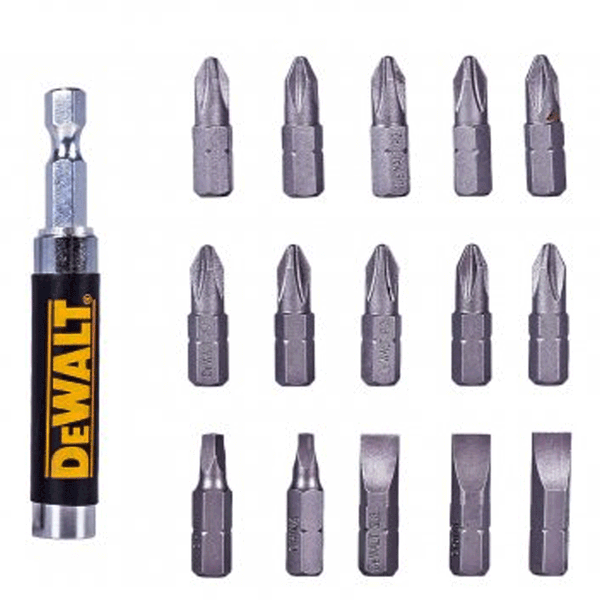 JOGO DE BITS COM GUIA MAGNETICA 16 PEÇAS DEWALT DW2053
