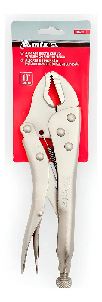 ALICATE PRESSAO MORDENTE CURVO RETO 10" - MTX