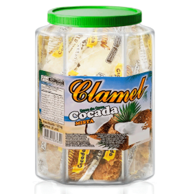 Doce Cocada Branca embalada individualmente Clamel 20x51g