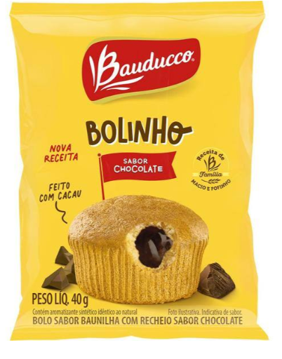 Bolinho Baunilha com recheio de chocolate Bauducco 40 grs