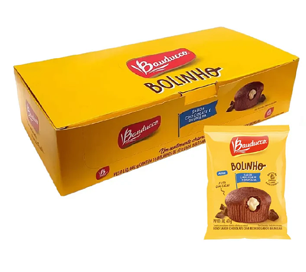 Bolinho Chocolate com recheio de baunilha Bauducco display 16x40grs
