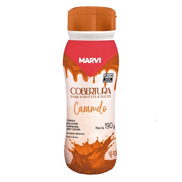 Cobertura De Caramelo Para Sorvete E Sobremesas Marvi 190g