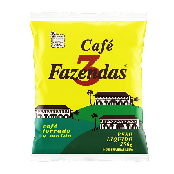 Café Tradicional Torrado E Moído 3 Fazendas 250g