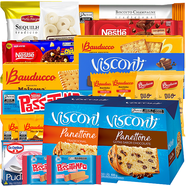 Cesta De Natal Confraternização Com Panettone E Chocottone