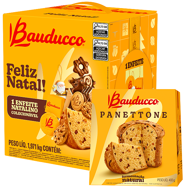Cesta De Natal Bauducco Pequena - 15 Itens