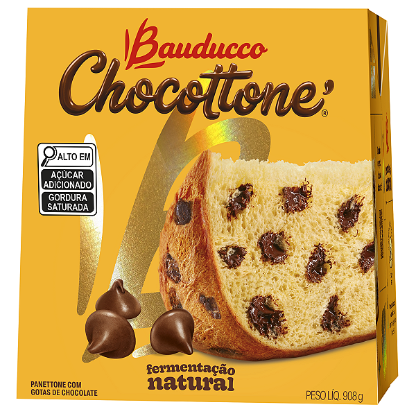Chocottone Gotas De Chocolate Bauducco 908g