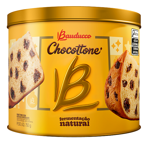 Chocottone Gotas De Chocolate Bauducco Lata 750g