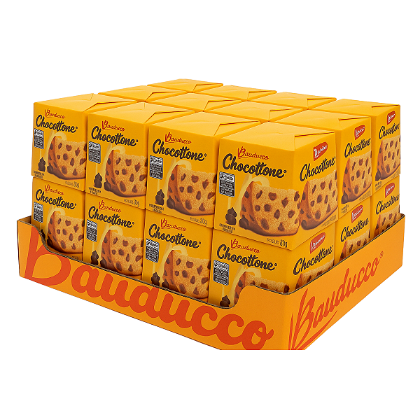 Caixa 24 Chocottone Gotas De Chocolate Bauducco 80g