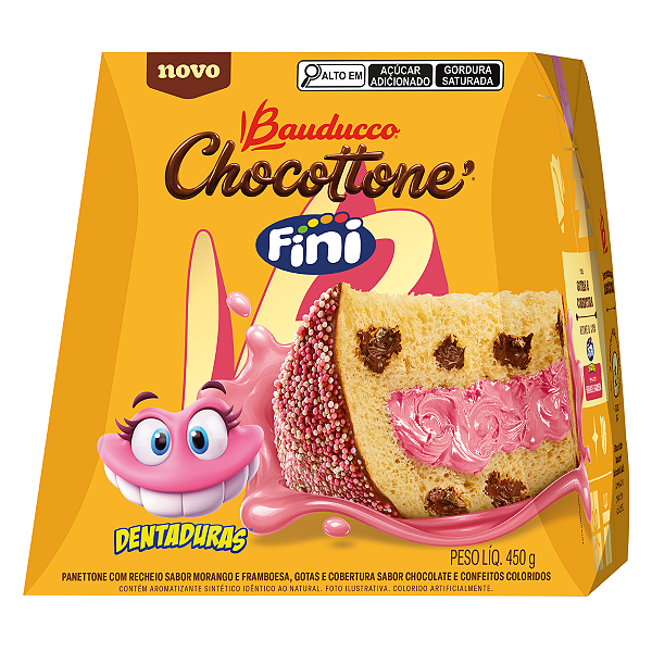 Chocottone Maxi Bala Fini Dentadura Bauducco 450g