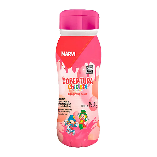 Cobertura Para Sorvetes Patati Patatá Sabor Chiclete 190g