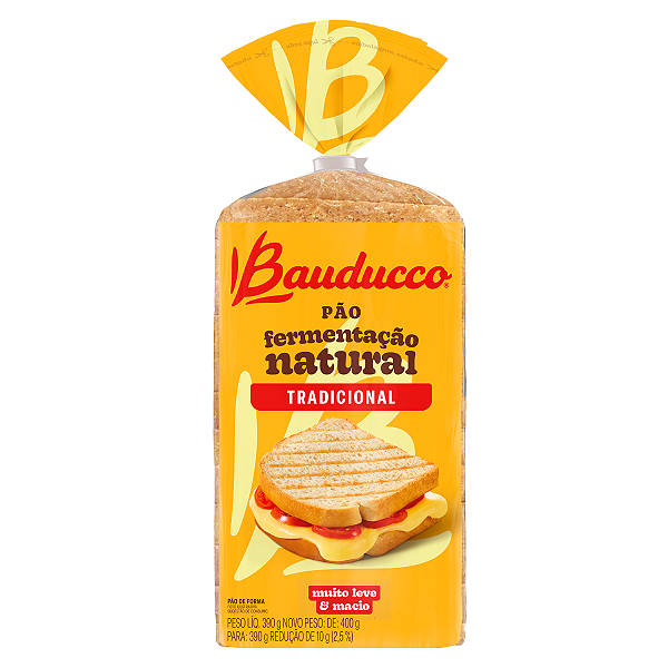 Pão de Forma Tradicional Fermentação Natural Bauducco 390g