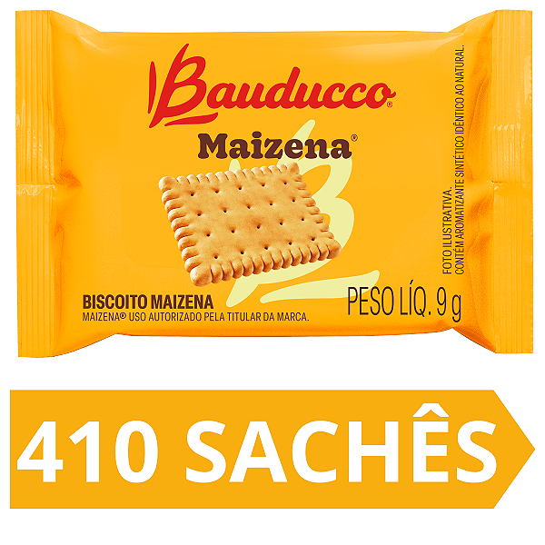 Kit 410 Sachês Biscoito Maizena Bauducco 9g