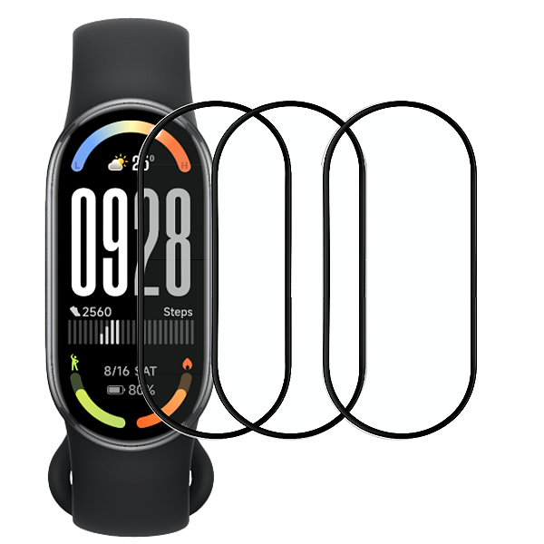 3 Película Protetora 3D Anti Risco Para Xiaomi Mi Band 10