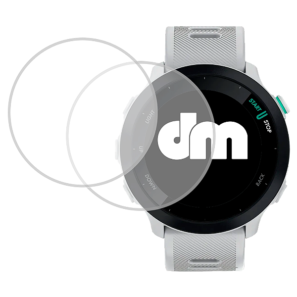 2 Películas  de Vidro Para Smartwatch Garmin Forerunner 55