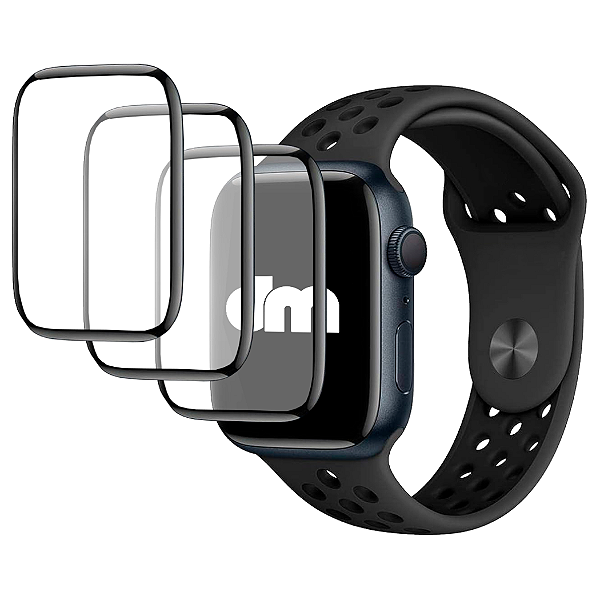 3 Películas Protetora 3D Para Apple Watch Serie 7 45mm