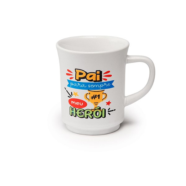 Caneca Americana Branca Decorada Pai 220 ml