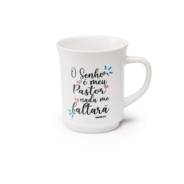 Caneca Americana Branca Decorada Salmo 220 ml