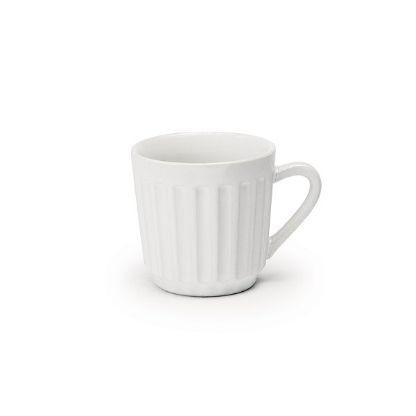 Caneca Canelada Branca 150 ml