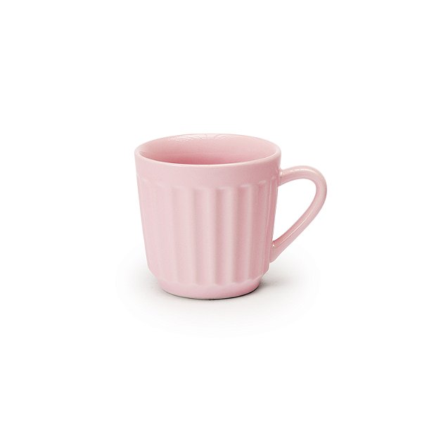 Caneca Canelada Rosa 150 ml