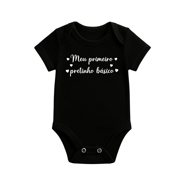 Body Infantil - Preto - Meu primeiro pretinho básico