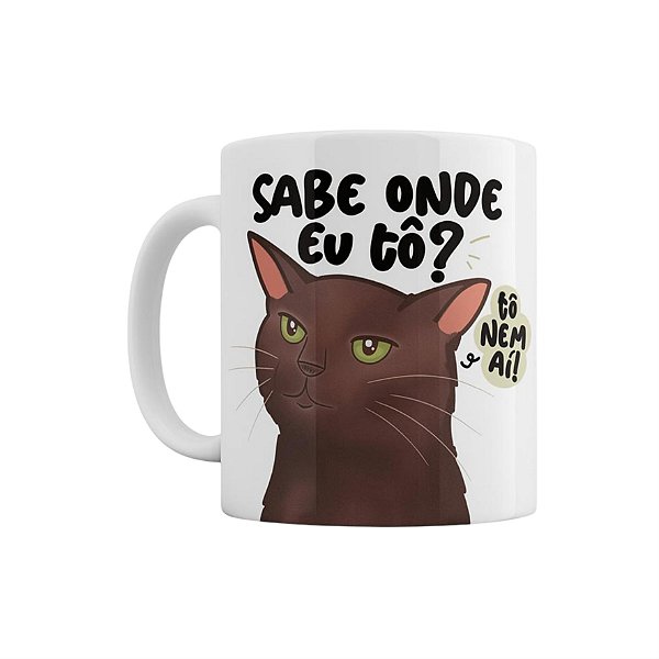 Caneca de porcelana branca - Tô nem aí