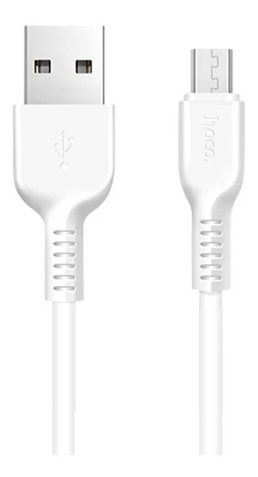 CABO HOCO X20 V8 SILICONE - 2 METROS - BRANCO