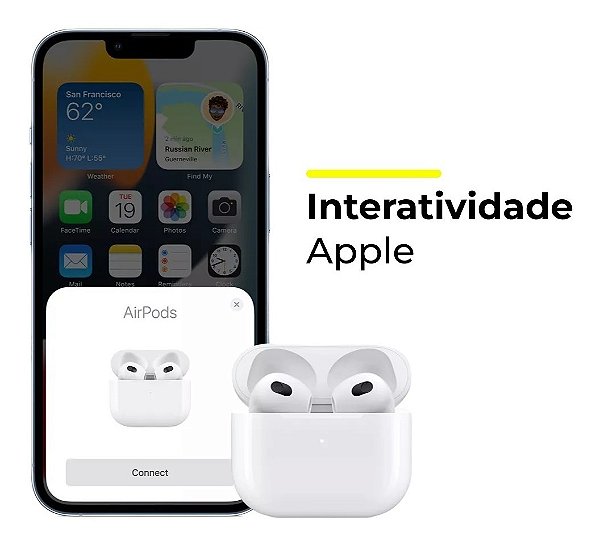 FONE DE OUVIDO BT TWS300 KIMASTER BRANCO