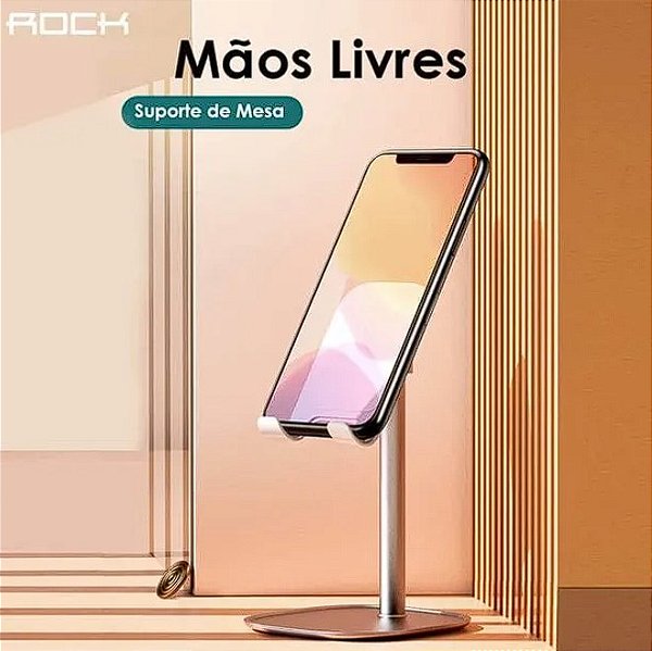 SUPORTE DE CELULAR PARA MESA - AJUSTÁVEL  - ROCK SPACE - PRETO