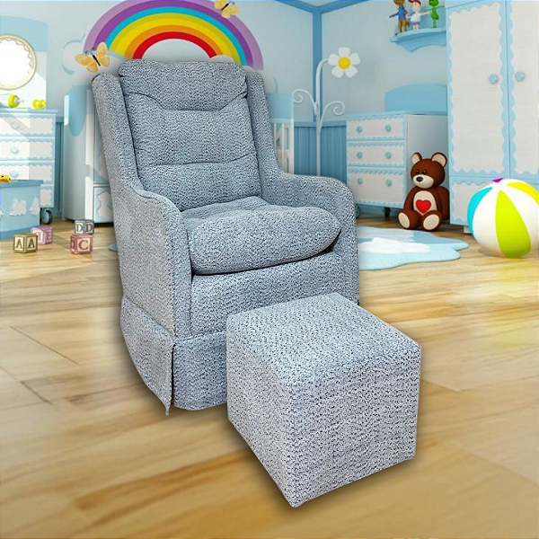 Poltrona Mila + Puff Simples