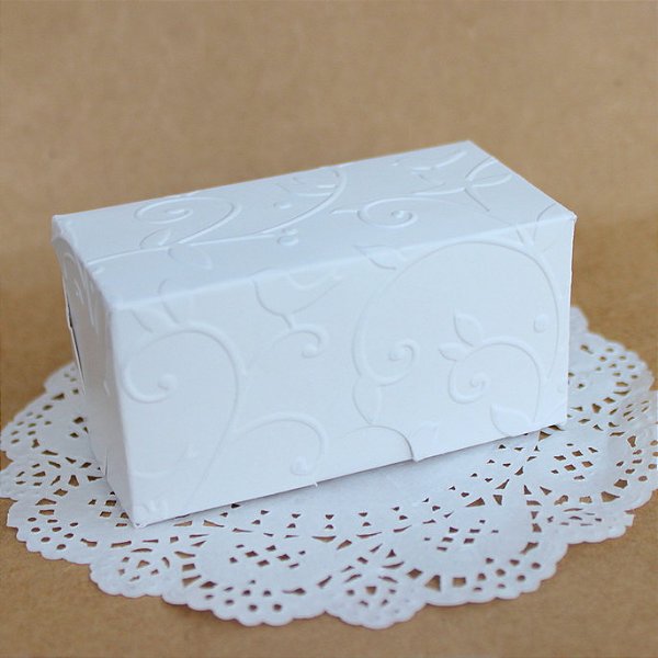 Caixa branca para 2 Doces 8x4x4 cm