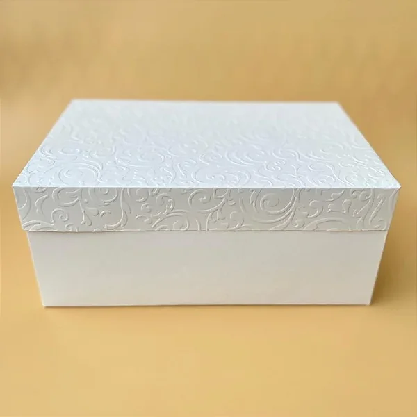 Caixa presente branca - 24x16x10cm