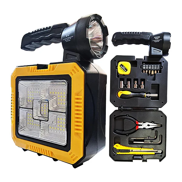 Lanterna Solar LED Poderosa Carregador USB Bolsa De Ferramentas Portátil Acampamento Pesca