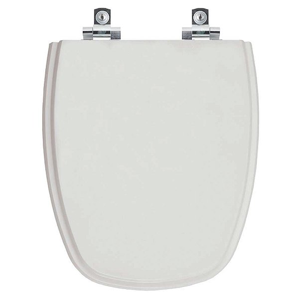 Tampa de Vaso Sanitário Laqueado Soft Close Venice Cinza Claro para vaso Belize