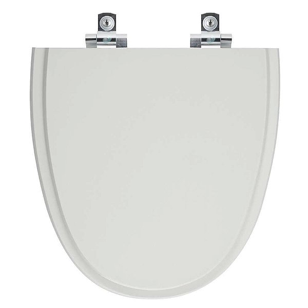 Tampa de Vaso Sanitário Laqueado Soft Close Aloha Cinza Prata para vaso Celite