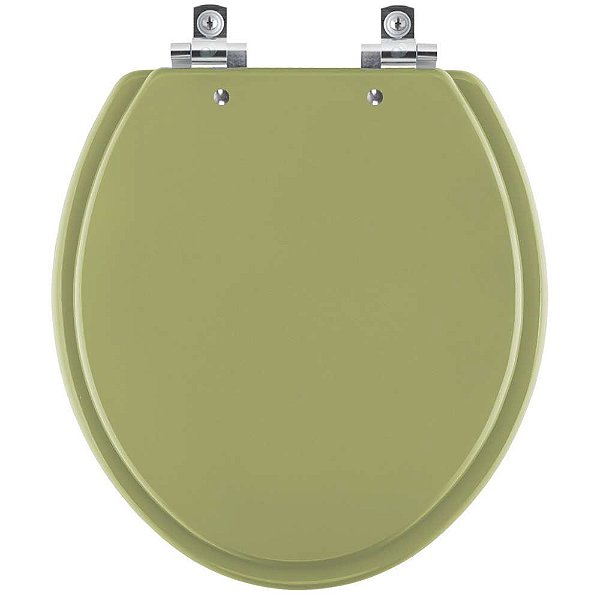 Tampa de Vaso Sanitário Laqueado Soft Close Convencional Oval Verde Itapoa para vaso Celite