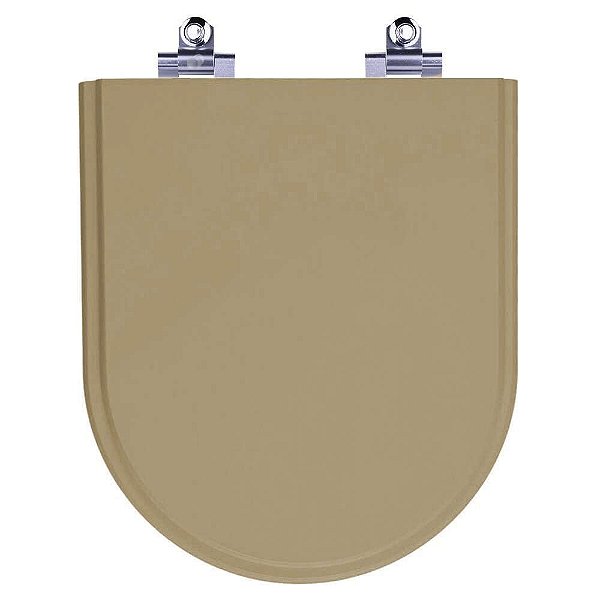 Tampa de Vaso Sanitário Laqueado Soft Close Carrara Bege Castor para vaso Deca