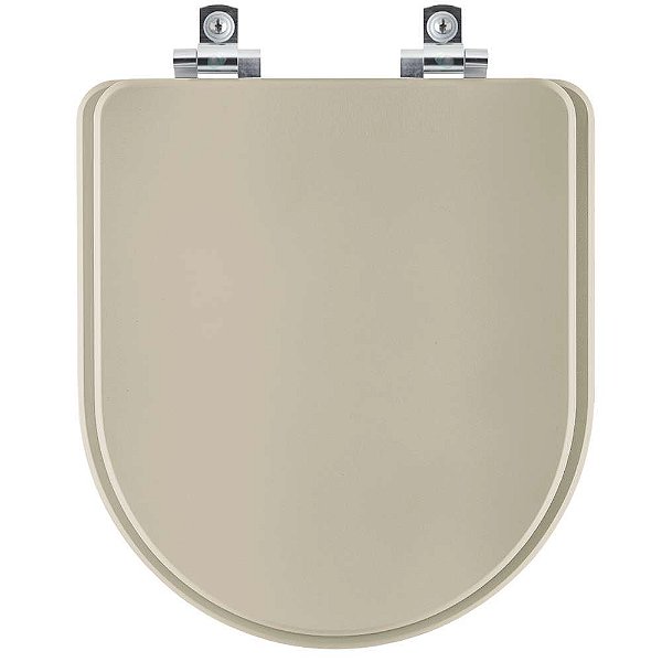 Tampa de Vaso Sanitário Laqueado Soft Close Carrara Bege Saara para vaso Deca
