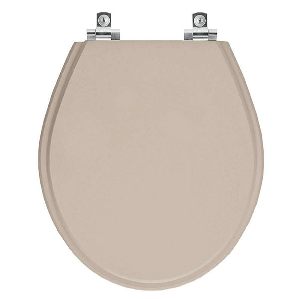 Tampa de Vaso Sanitário Laqueado Soft Close Ravena Bege Saara para vaso Deca