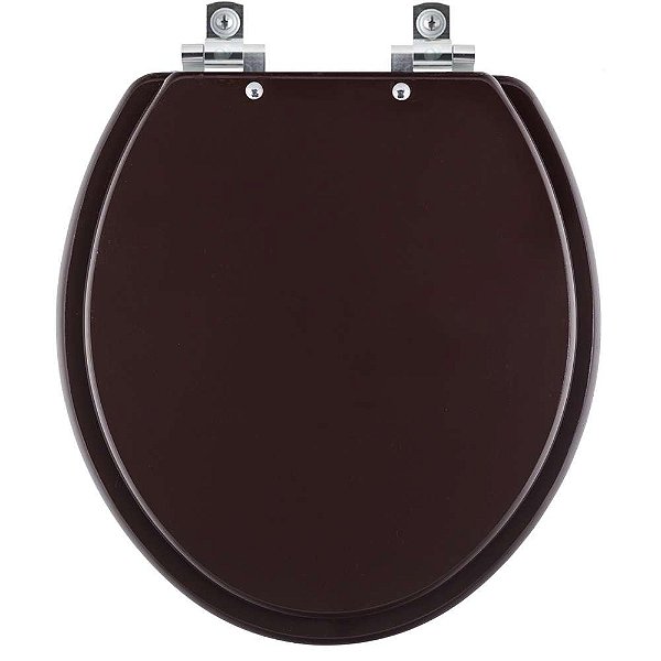 Tampa de Vaso Sanitário Laqueado Soft Close Ravena Marrom Café para vaso Deca
