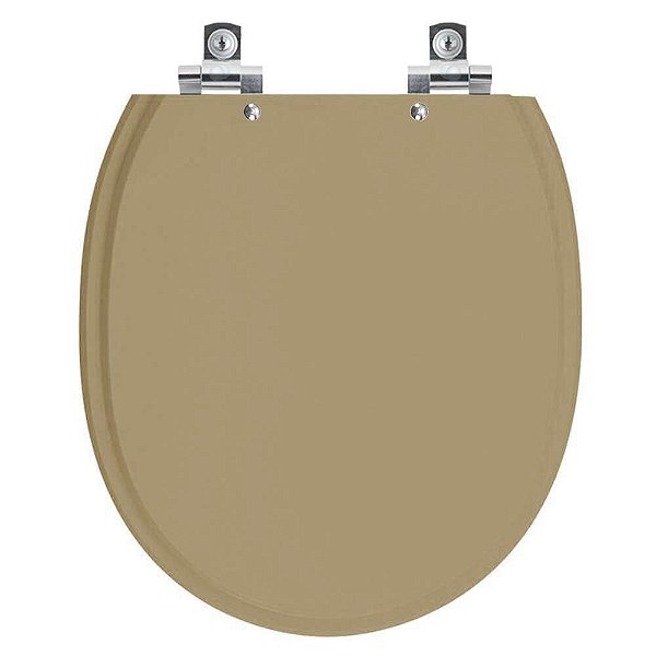 Tampa de Vaso Sanitário Laqueado Soft Close Village Bege Castor para vaso Deca