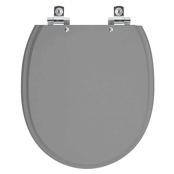 Tampa de Vaso Sanitário Laqueado Soft Close Village Cinza Vip para vaso Deca