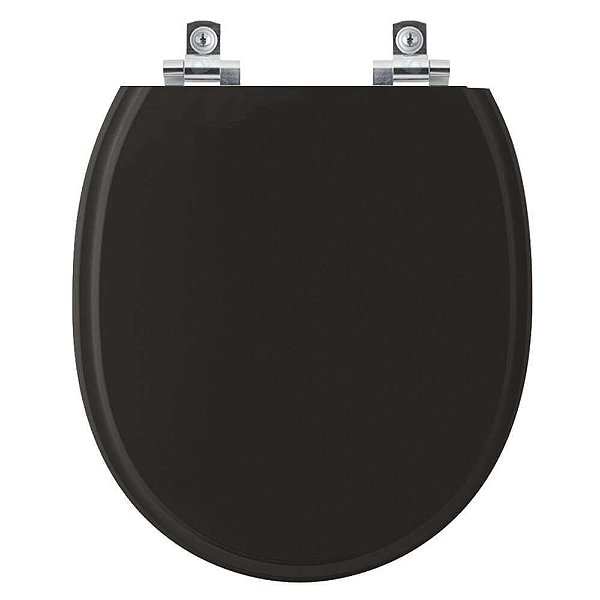 Tampa de Vaso Sanitário Laqueado Soft Close Village Ébano (Preto) para vaso Deca