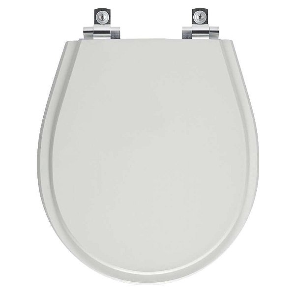 Tampa de Vaso Sanitário Laqueado Soft Close Aries Cinza Claro para vaso Eternit