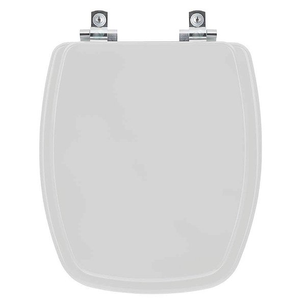 Tampa de Vaso Sanitário Laqueado Soft Close Laguna Cinza Prata para vaso Hervy