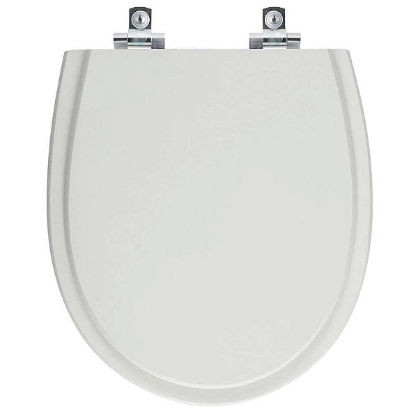 Tampa de Vaso Sanitário Laqueado Soft Close Polo Cinza Claro para vaso Hervy