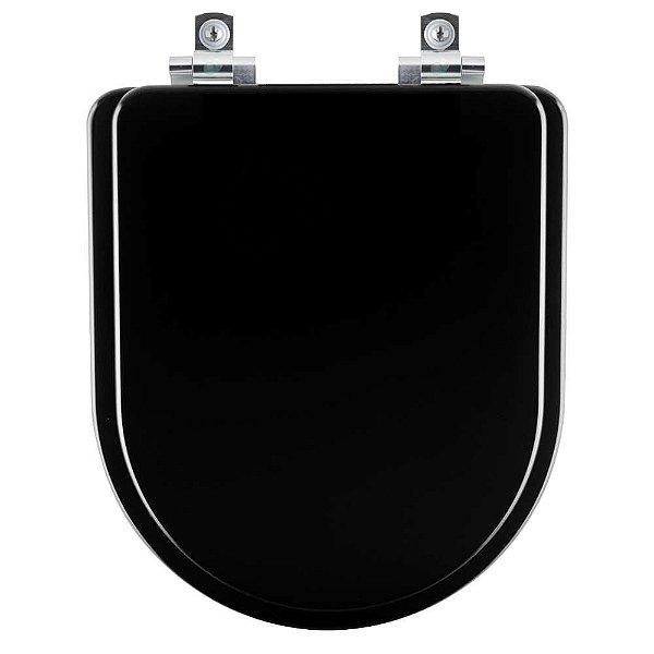 Tampa de Vaso Sanitário Laqueado Soft Close Valentina Preto para vaso Hervy
